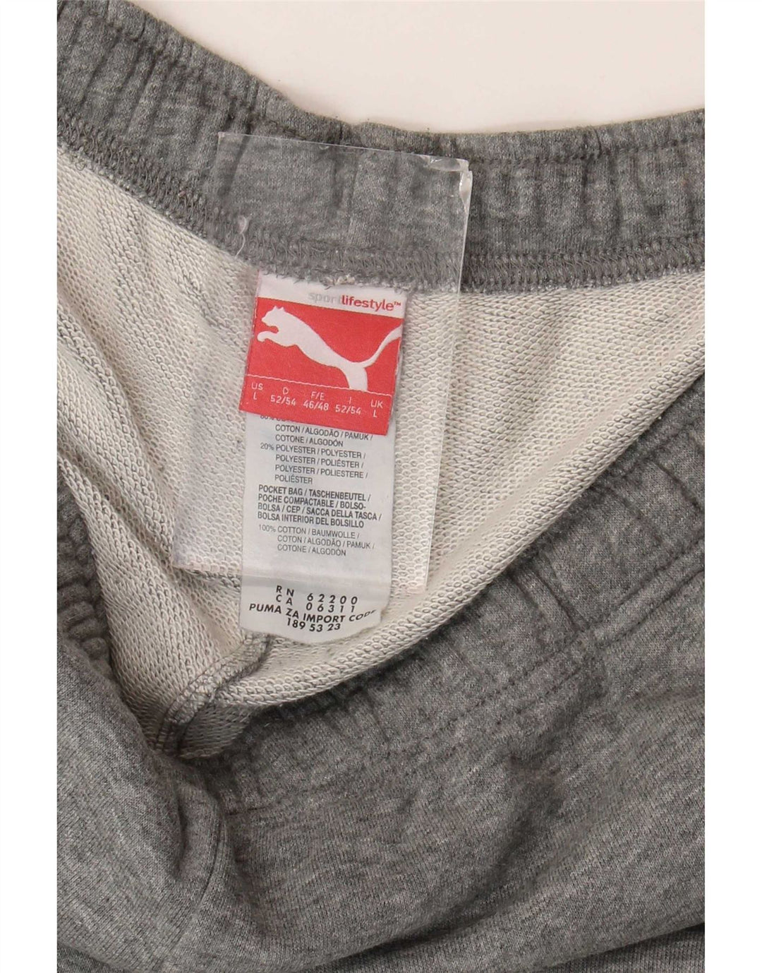 Puma Mens Tracksuit Trousers Joggers Large Grey
