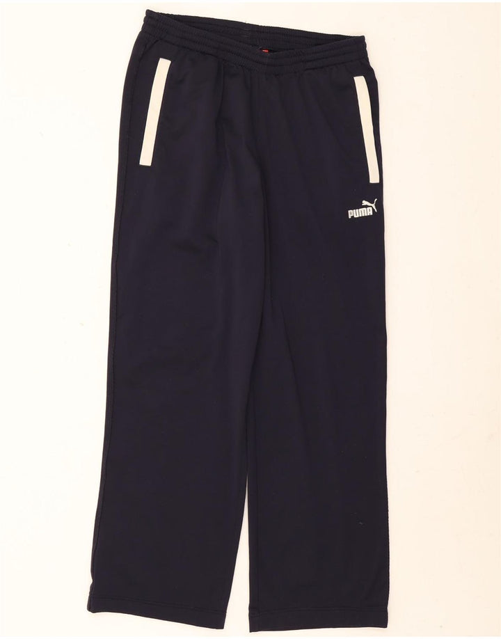 PUMA Mens Tracksuit Trousers Medium  Navy Blue Polyester