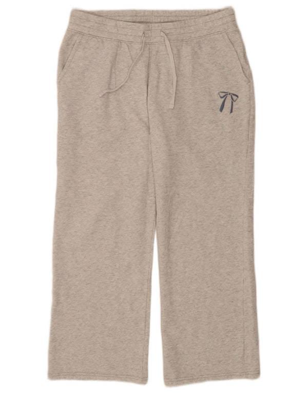 Pantaloni de trening Hollister Crop pentru femei UK 14, bumbac gri mediu