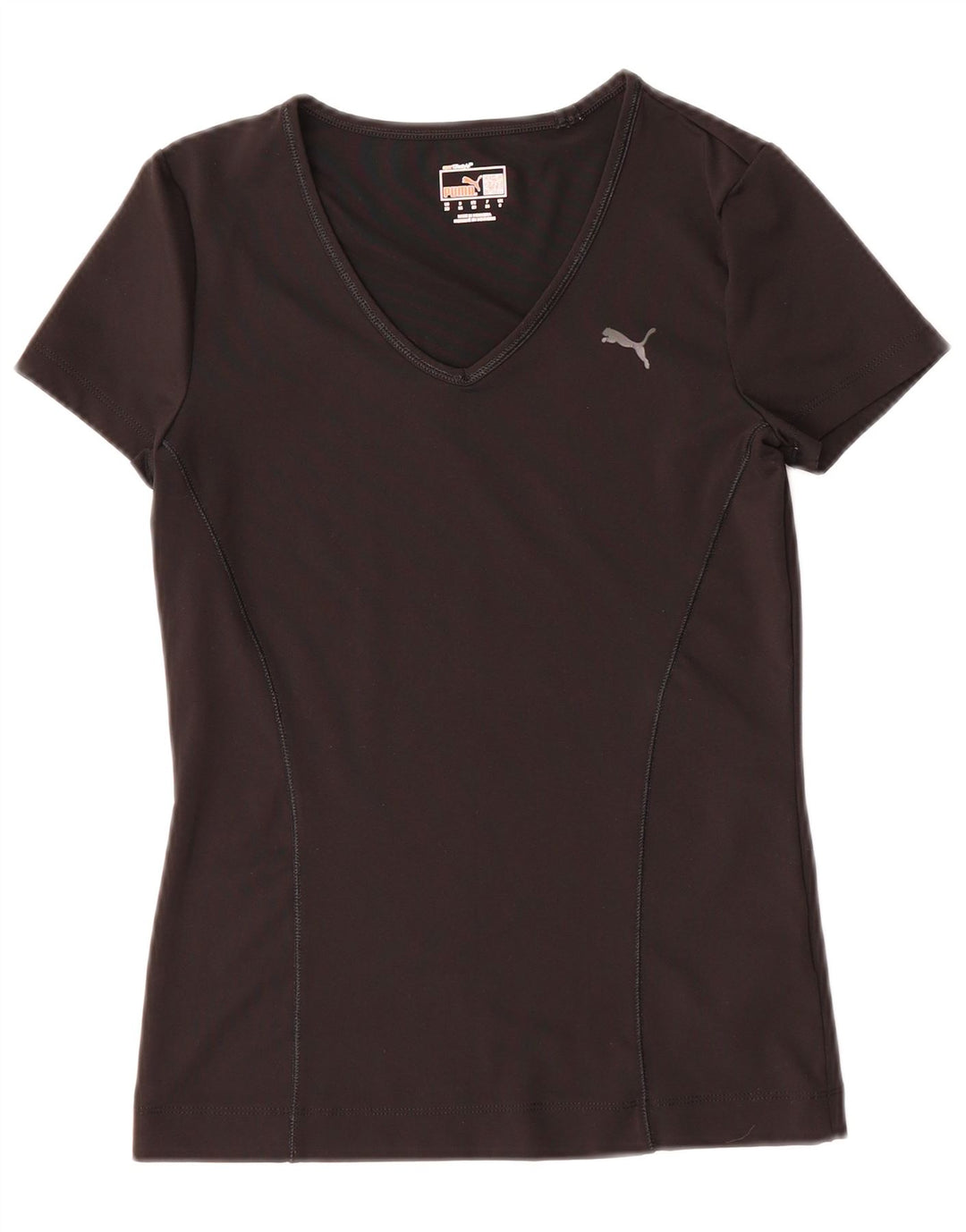 PUMA Womens T-Shirt Top UK 8 Small Black Polyester