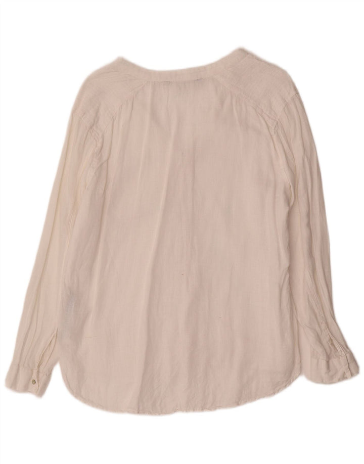 Zara Womens Shirt UK 16 Large White Linen