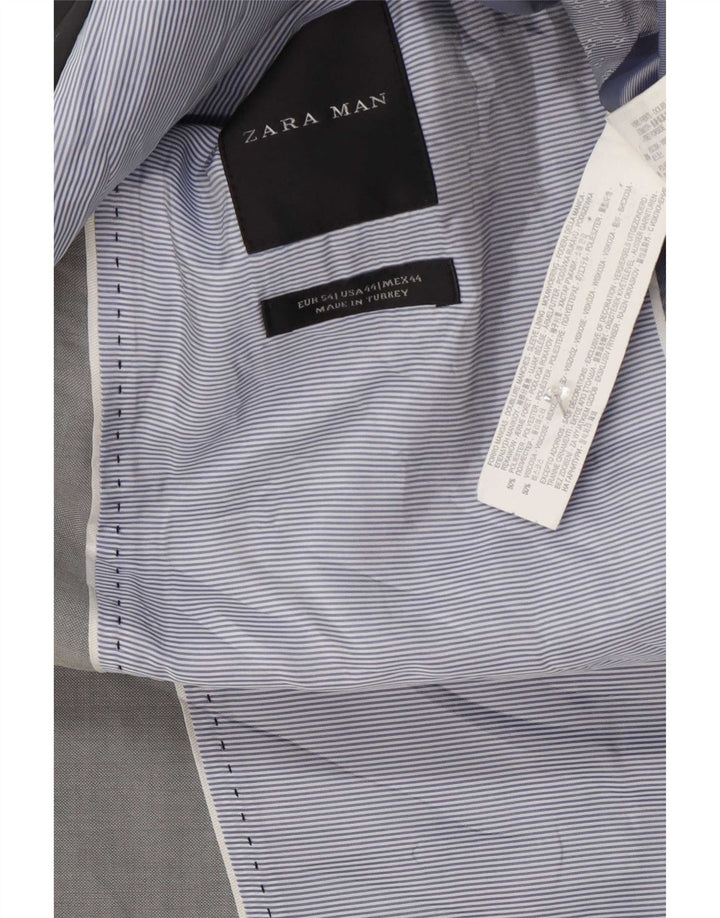 Zara Chaqueta Blazer De 2 Botones Para Hombre EU 54 XL Poliéster Gris