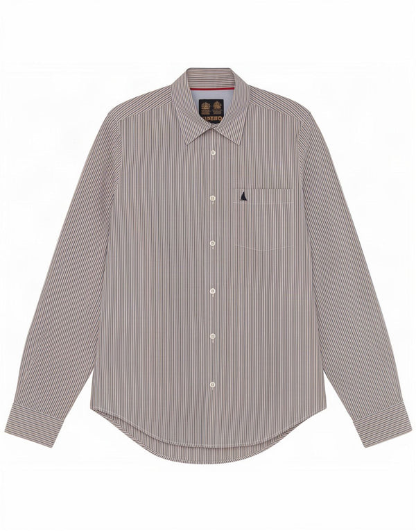 Camicia da uomo Musto piccola gessata beige