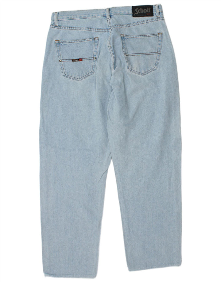 SCHOTT Mens Tapered Jeans W34 L30 Blue