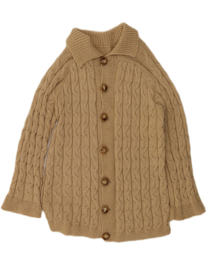 Vintage Mens Cardigan Sweater XL Beige