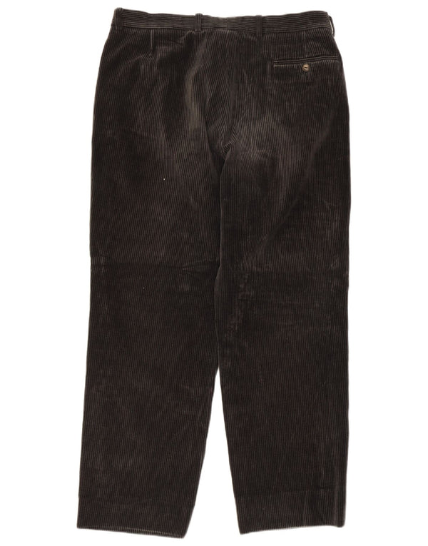 Belfe & Mens Pantalon Droit En Velours Côtelé W34 L29 Gris Coton