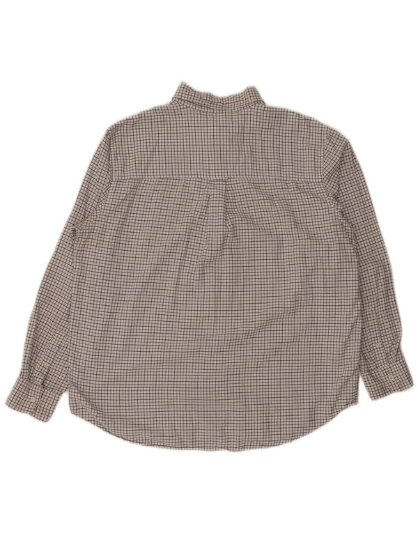 Chaps Camisa Regular Fit Hombre XL Algodón A Cuadros Blanco