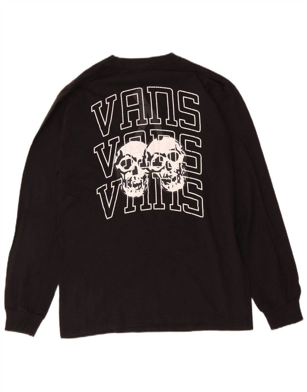 Vans Mens Graphic Top Manga Longa Médio Algodão Preto