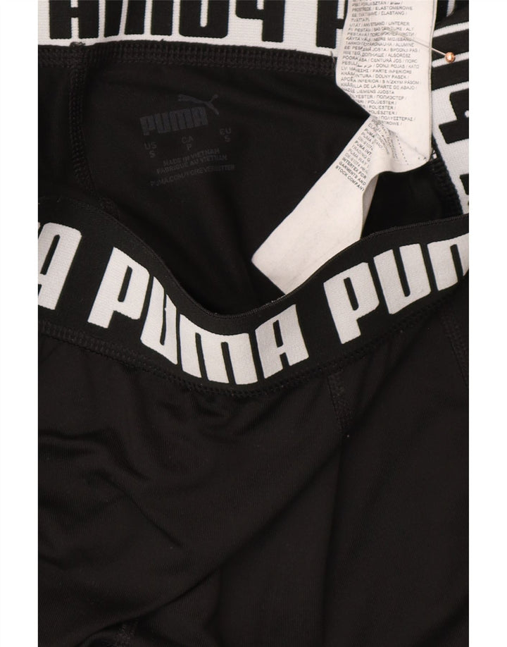 Leggings grafici PUMA da donna UK 10 Small Nero Poliestere