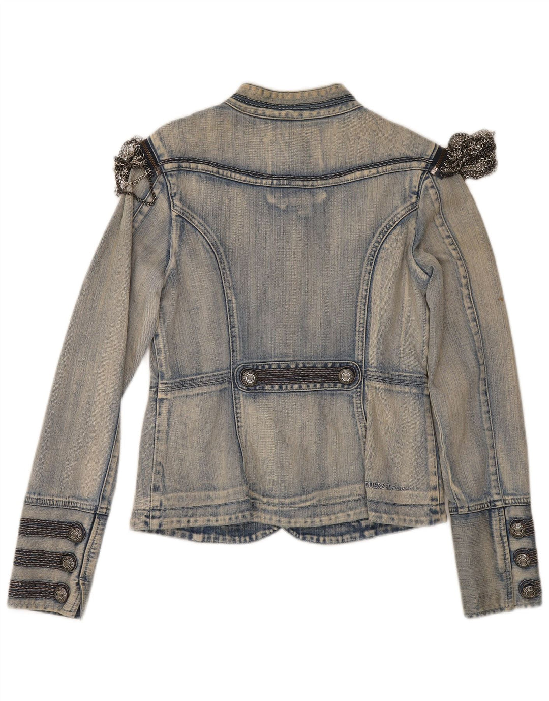 Guess Womens Denim Jacket UK 12 Medium Blue Cotton
