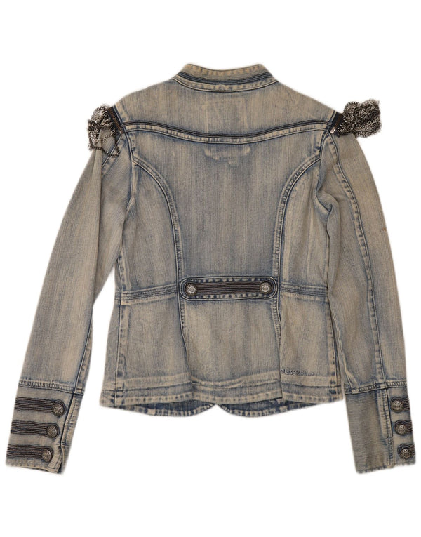 Guess Chaqueta Vaquera Mujer UK 12 Algodón Azul Medio