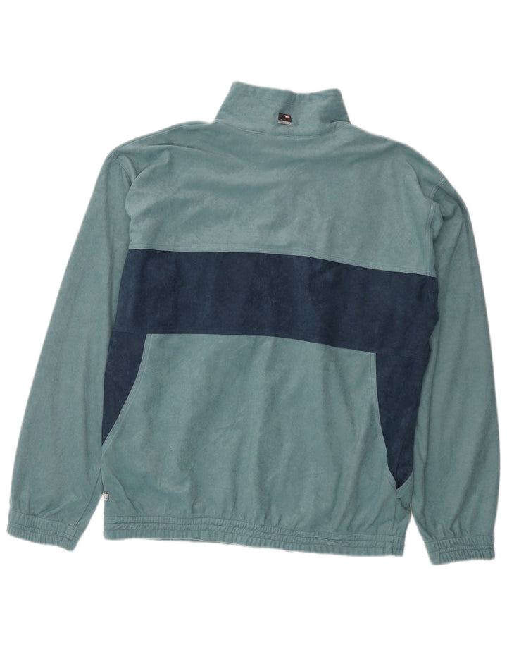Mc Kees Mens Tracksuit Top Jacket Medium Blue Colourblock Polyester