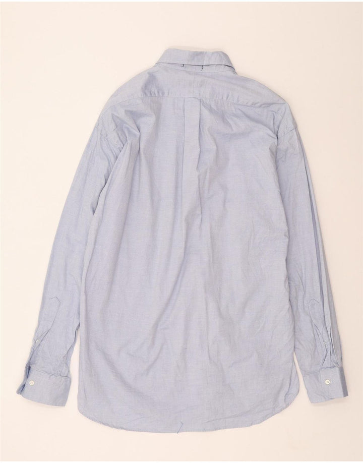 CHAPS RALPH LAUREN Mens Tall Shirt Size 16 Large Blue Cotton Vintage Chaps Ralph Lauren and Second-Hand Chaps Ralph Lauren from Messina Hembry 