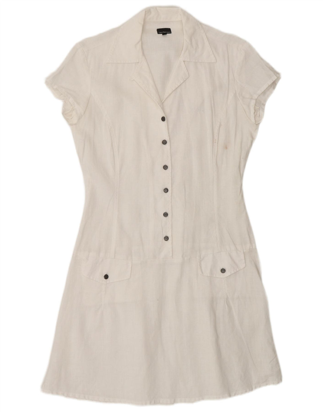 Calvin Klein Jeans Womens A-Line Dress UK 14 Medium White