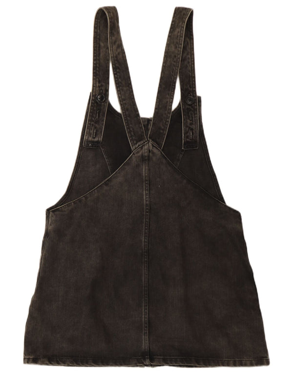 Abito salopette in denim mini Trafaluc da donna Zara UK 12 cotone nero medio