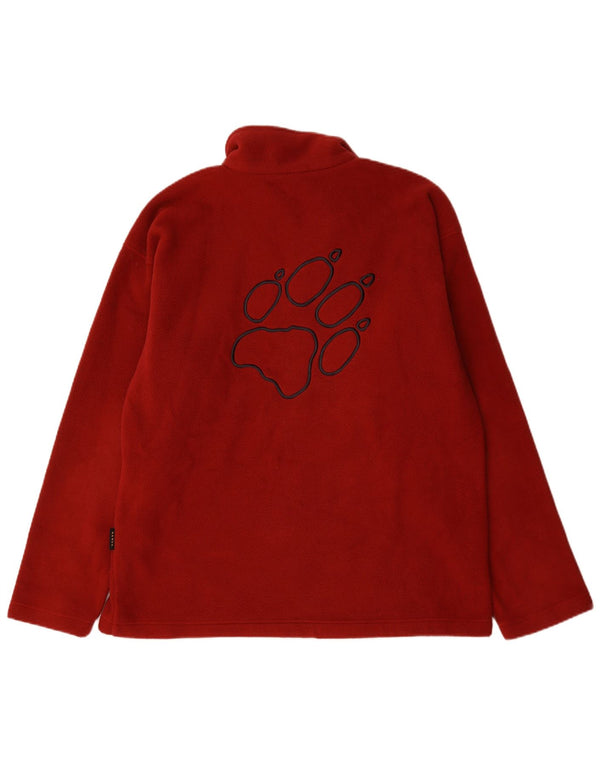 Męski sweter polarowy Jack Wolfskin z graficznym zamkiem błyskawicznym, UK 44/46 XL, bordowy