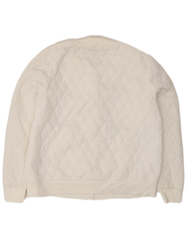 Marks & Spencer Damen Steppjacke UK 14 Large Weiß Polyester