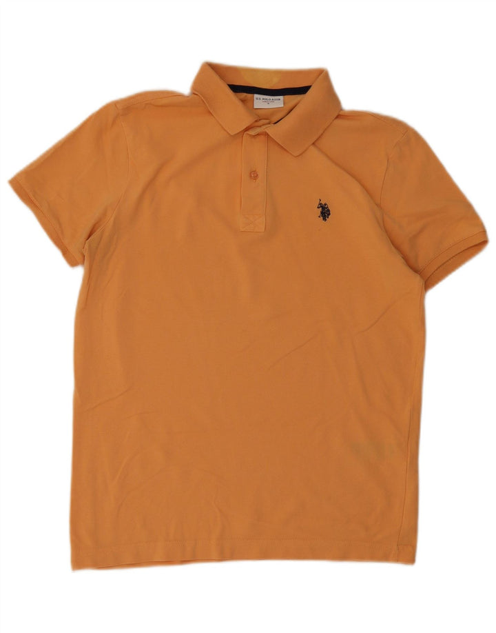 US Polo Assn Mens Polo Shirt Small Orange Cotton