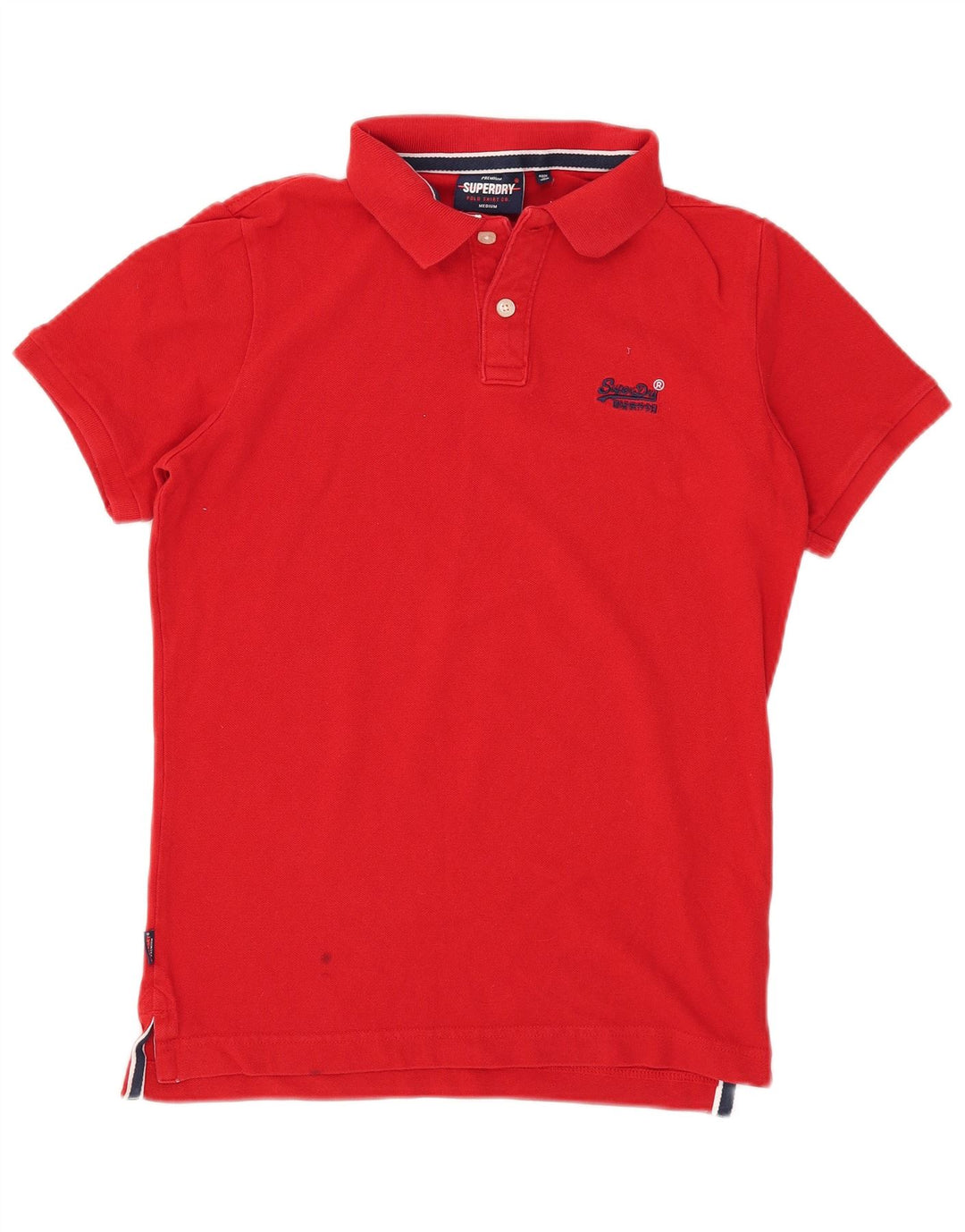 Superdry Mens Polo Shirt Medium Red Cotton