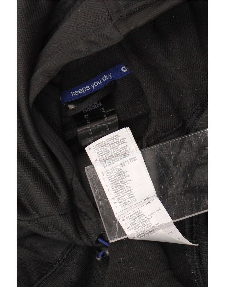 ADIDAS Mens Climalite Zip Hoodie Sweater Medium Black Colourblock