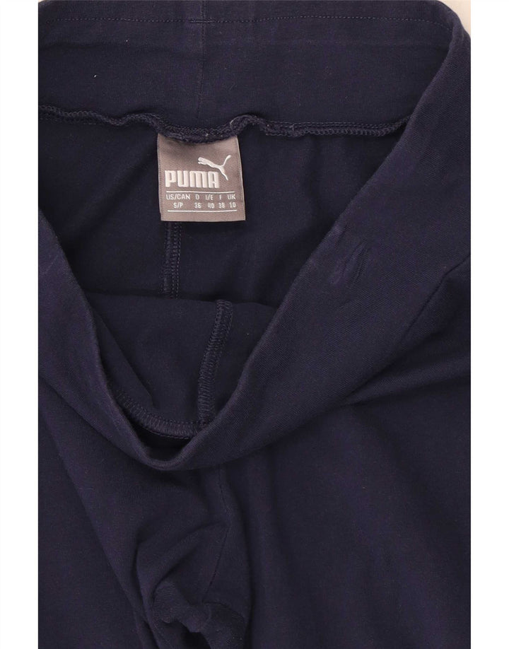 Puma Damen Graphic Leggings UK 10 Small Marineblau