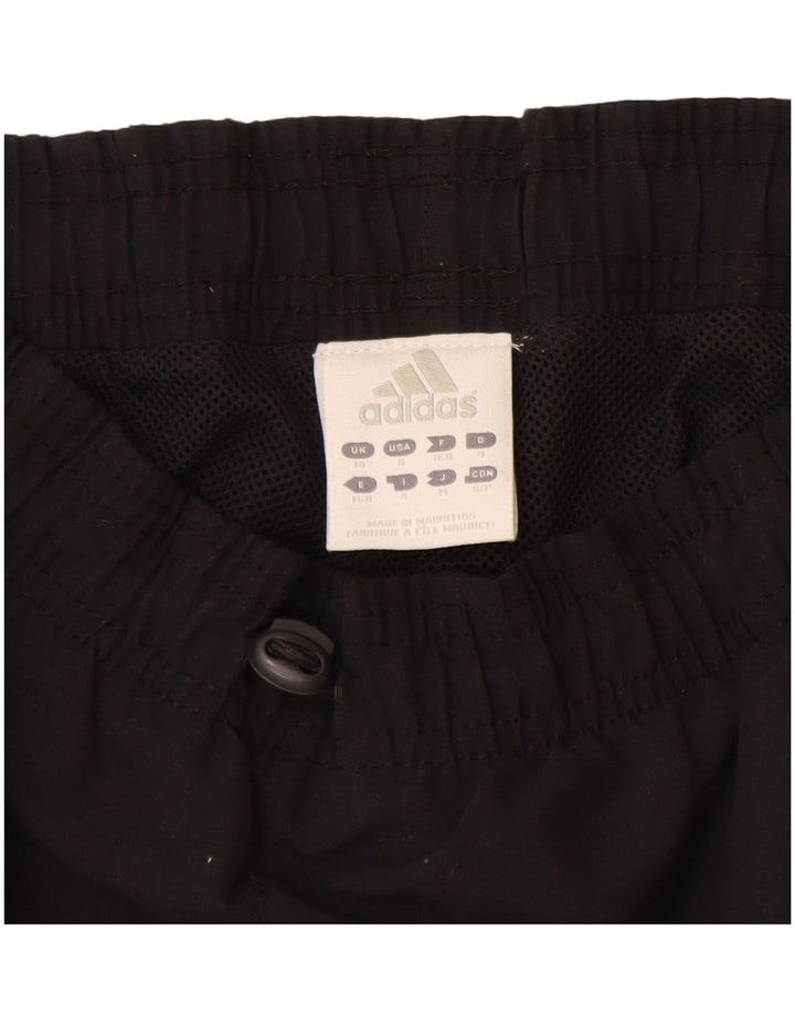 ADIDAS Boys Tracksuit Trousers 15-16 Years Black Polyester
