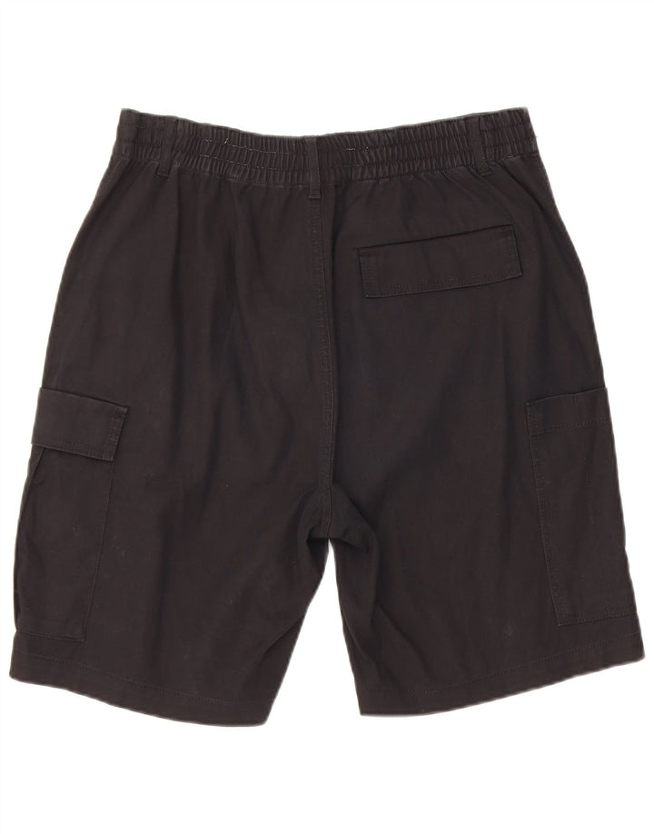 Zara Mens Cargo Shorts EU 42 Large W32  Black Cotton