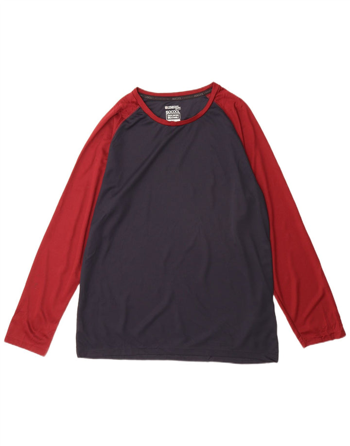 Mountain Warehouse Haut à manches longues pour homme XL en polyester color block bleu marine