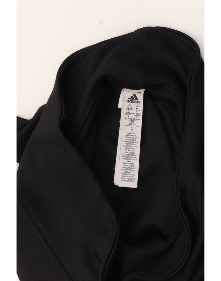 Adidas Womens Leggings UK 4/6 XS Black Polyester