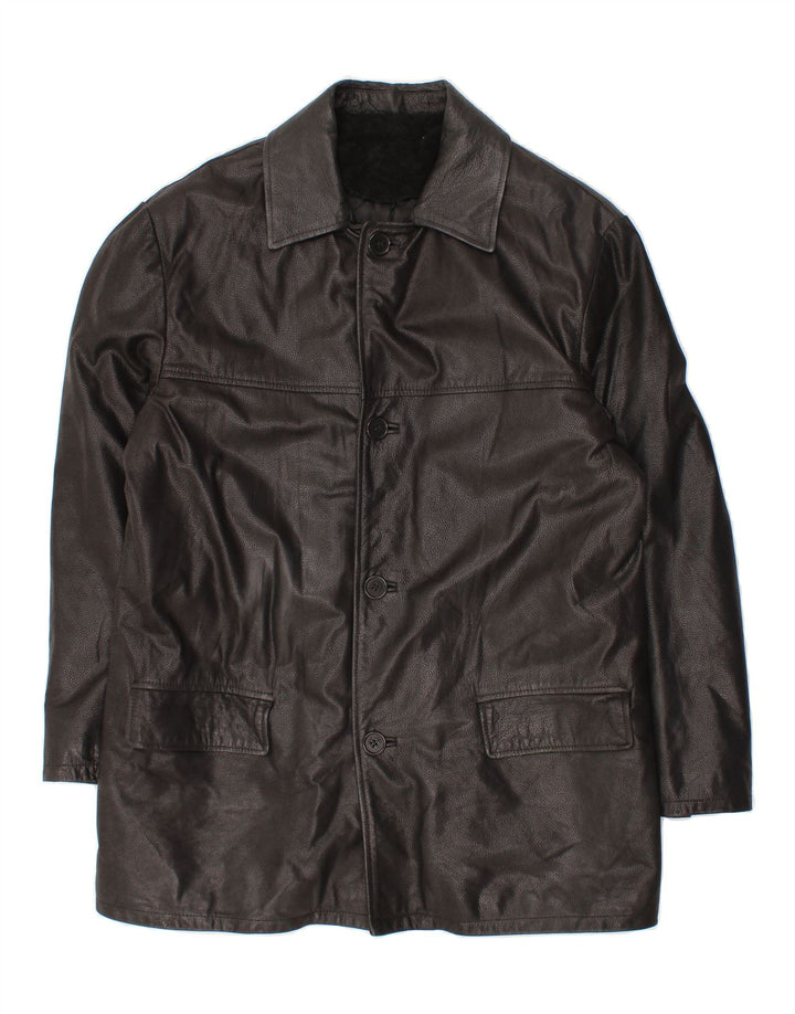 AFG Mens Leather Coat EU 48 Medium Black Leather Vintage AFG and Second-Hand AFG from Messina Hembry 