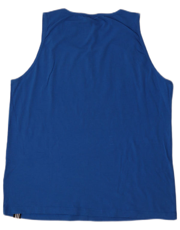Adidas Womens Graphic Vest Top UK 20/22 XL Azul Algodão