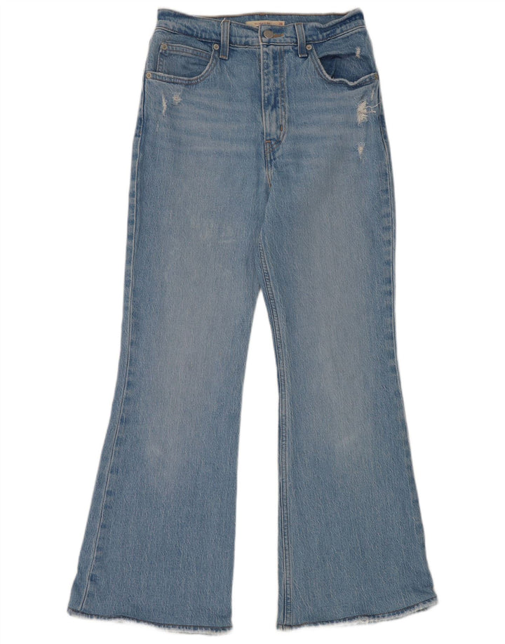 Levi's Womens Distressed High Rise Flared Jeans W26 L27 Blue Cotton