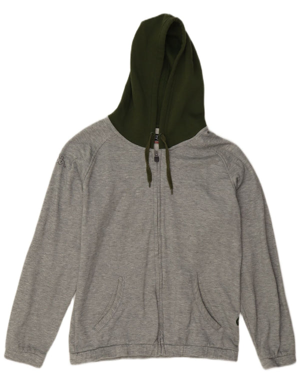 Kappa Dame grafisk hættetrøje Sweater UK 14 Medium Grey Colourblock