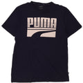 Мужская футболка с рисунком Puma, большая, темно-синяя