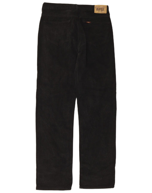 Pantaloni casual dritti da uomo Rifle W34 L33 in cotone nero