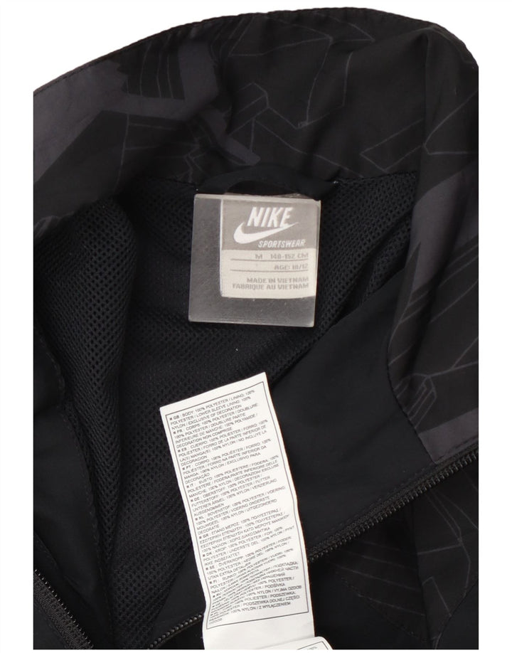Nike Jungen-Trainingsanzug-Top-Jacke, 10–11 Jahre, mittelgroß, Marineblau, geometrisch