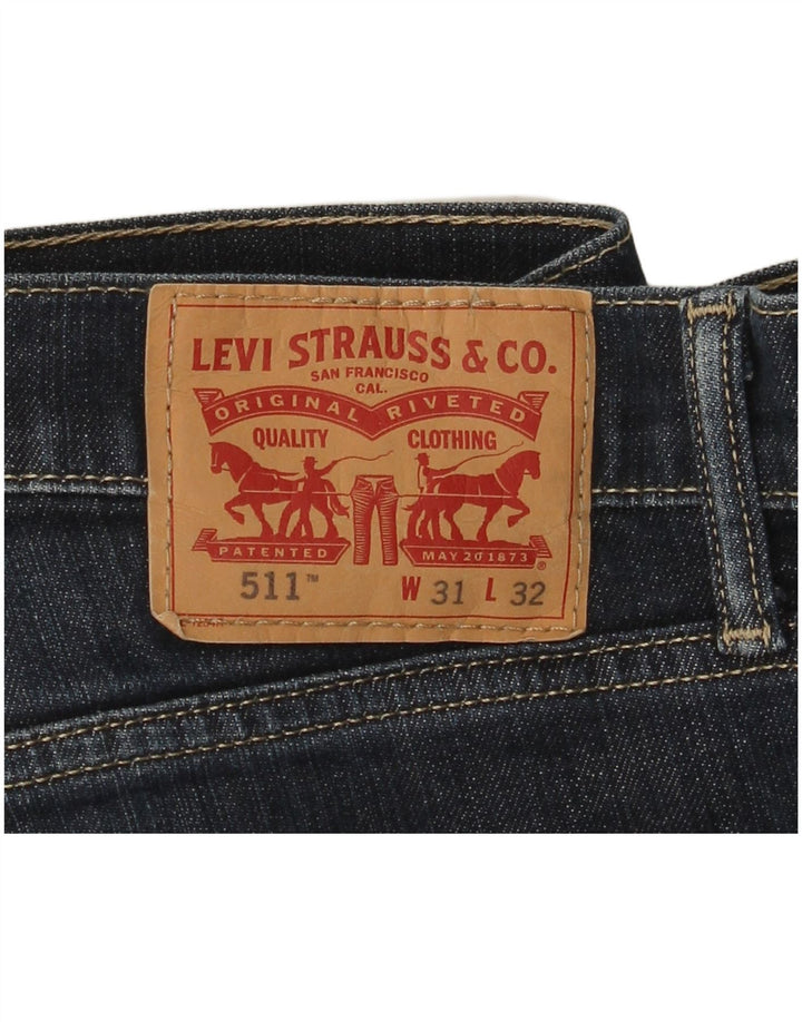 Levi's Mens 511 Slim Jeans W31 L32 Navy Blue Cotton