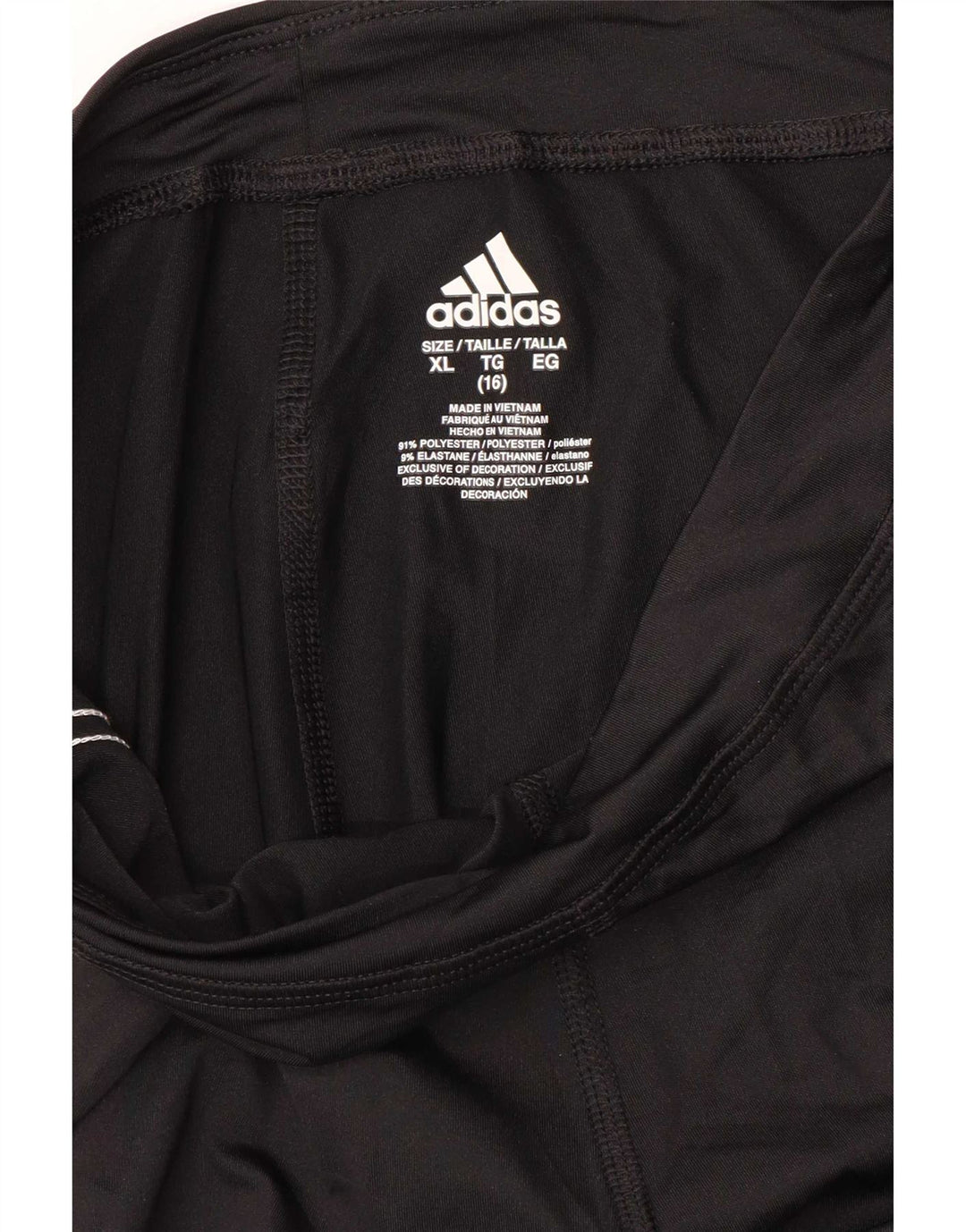 Adidas Girls Leggings 15-16 Years XL Black Polyester