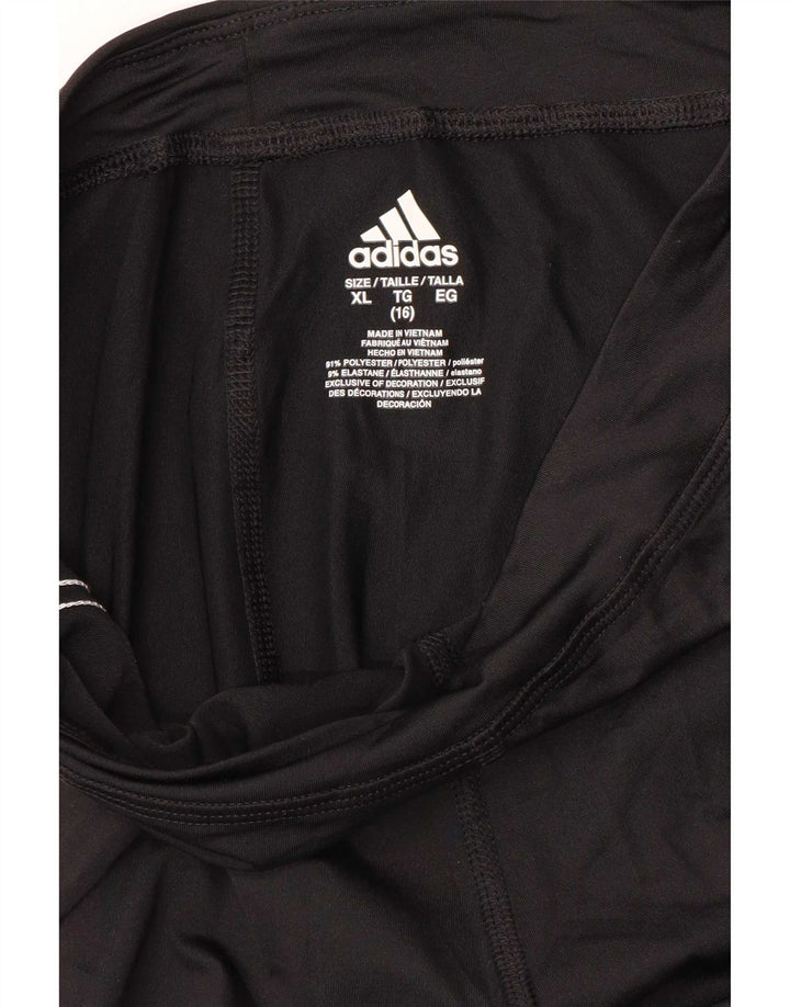 Adidas Girls Leggings 15-16 Years XL Black Polyester