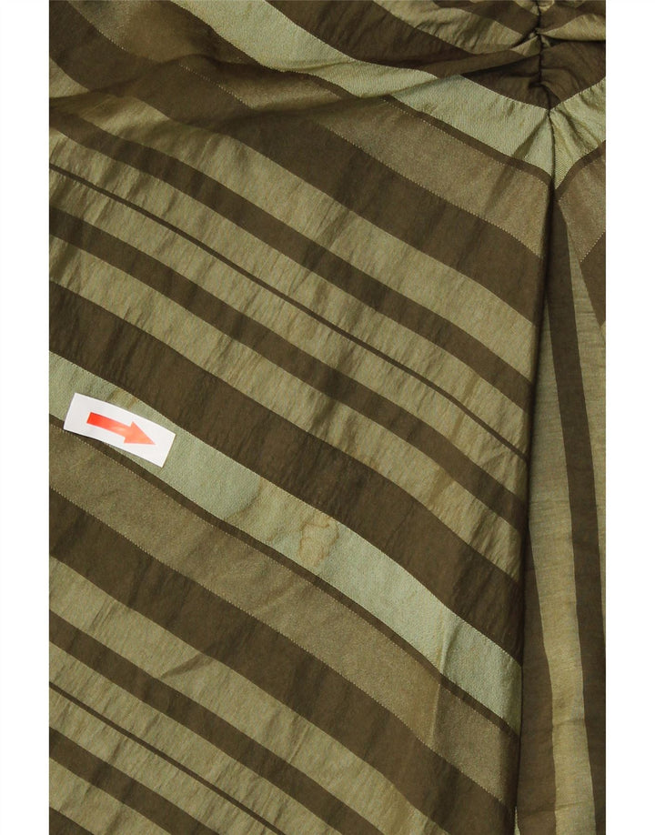 Sasha Dame Asymmetrisk Nederdel UK 12 Medium W32 Grøn Stribet Polyester