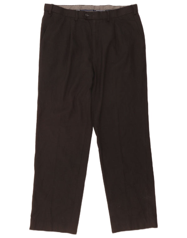 MARKS & SPENCER Pantalon de costume coupe classique pour homme W34 L31 Laine noire