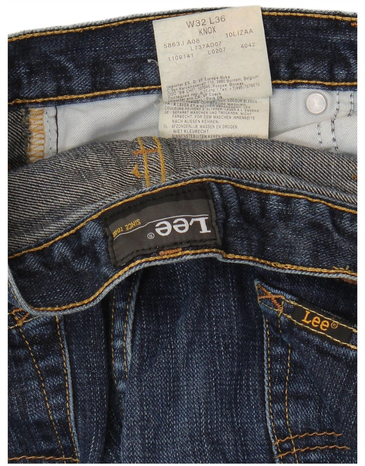 LEE Herre Knox Straight Jeans W32 L28 Blå Bomuld