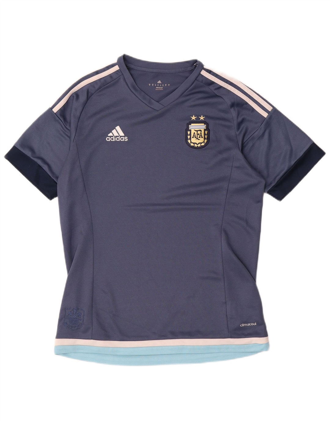 Adidas Mens Climalite T-Shirt Top Medium Navy Blue Colourblock Polyester