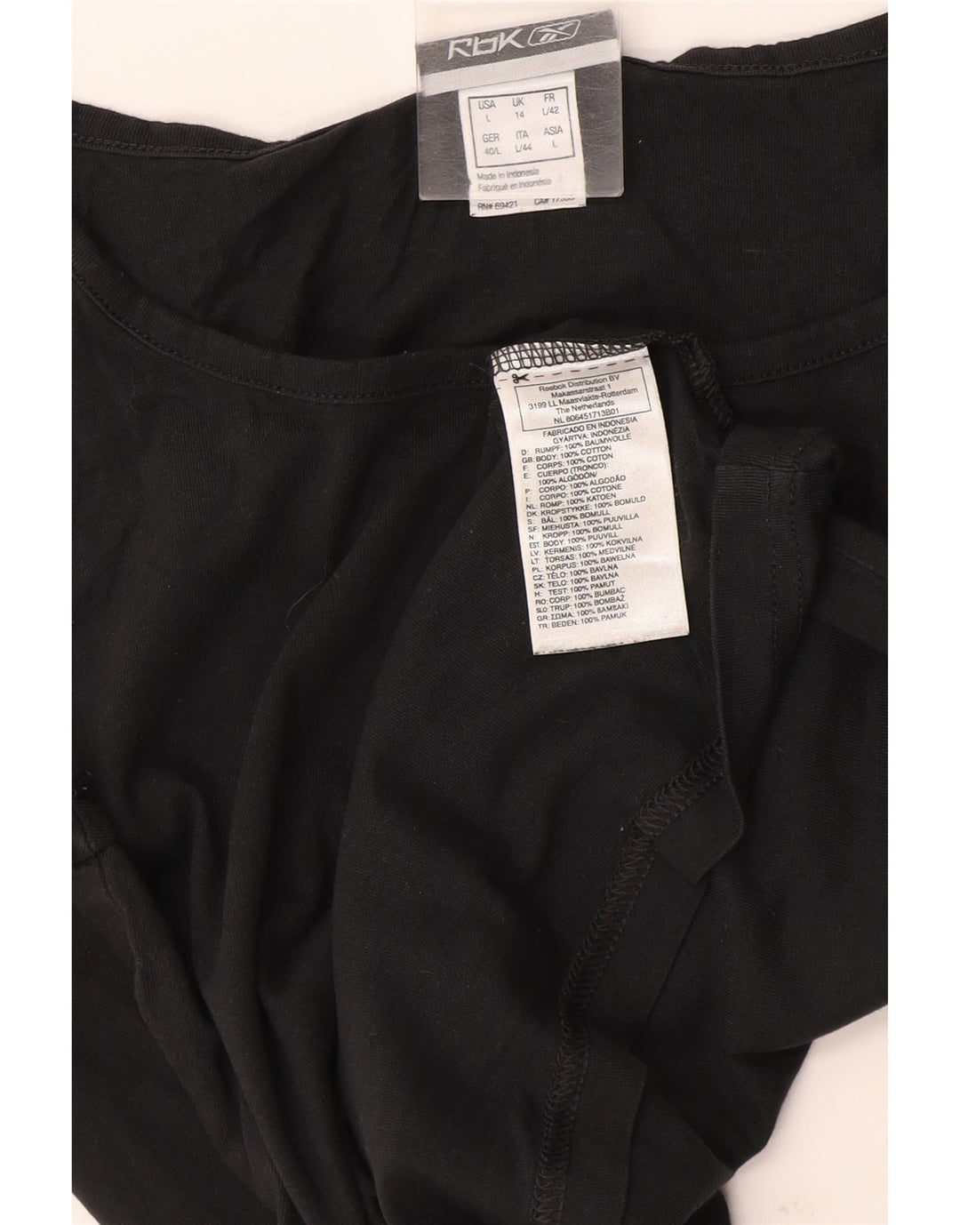 Reebok Womens T-Shirt Top UK 14 Large Grey Cotton