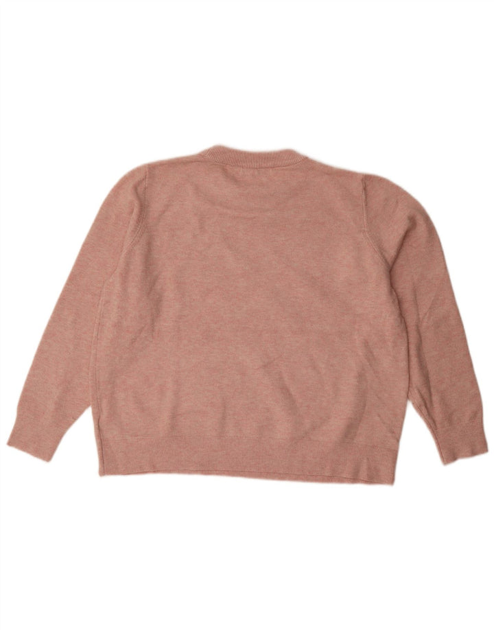 Marks & Spencer Damen-Pullover, übergroß, Rundhalsausschnitt, Gr. 16, Rosa
