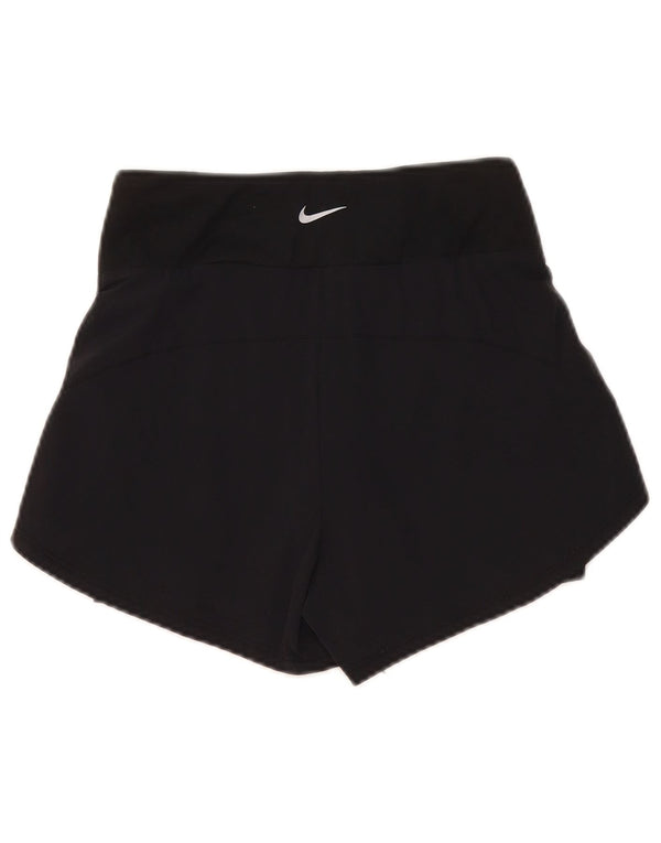 Nike Short de sport Dri Fit pour femme UK 4 XS Noir Nylon Sports