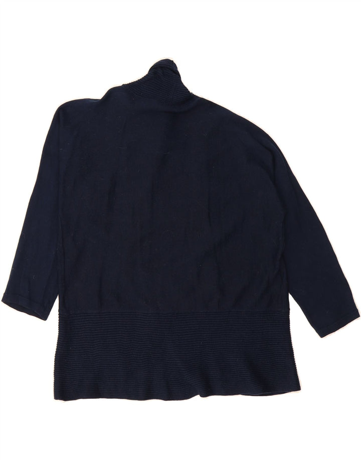 RALPH LAUREN Womens Open Cardigan Sweater UK 14 Medium Navy Blue Vintage Ralph Lauren and Second-Hand Ralph Lauren from Messina Hembry 