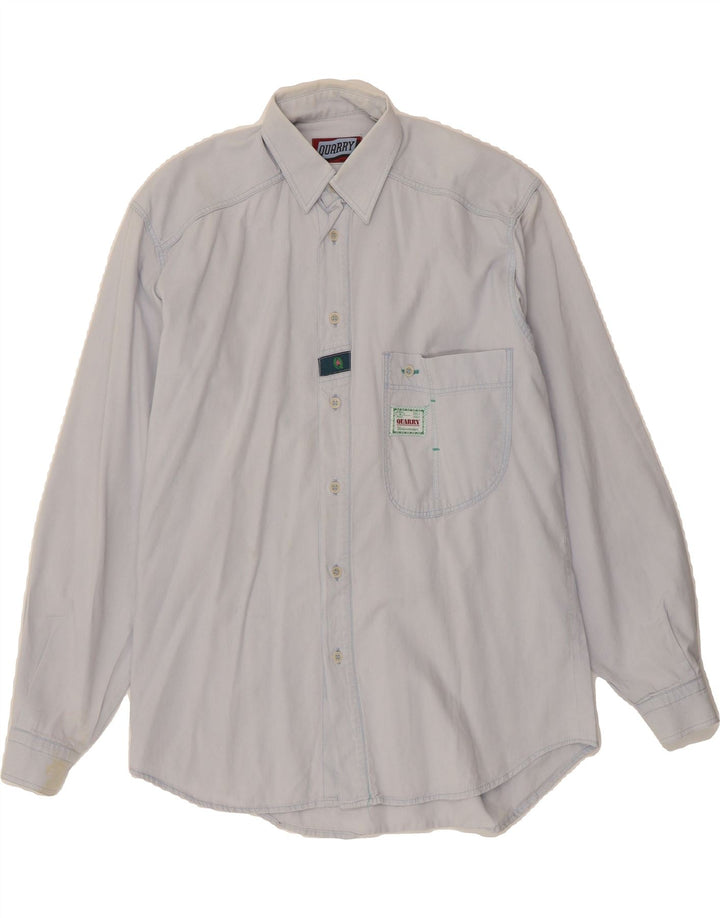 VINTAGE Mens Shirt Small Blue Vintage Vintage and Second-Hand Vintage from Messina Hembry 