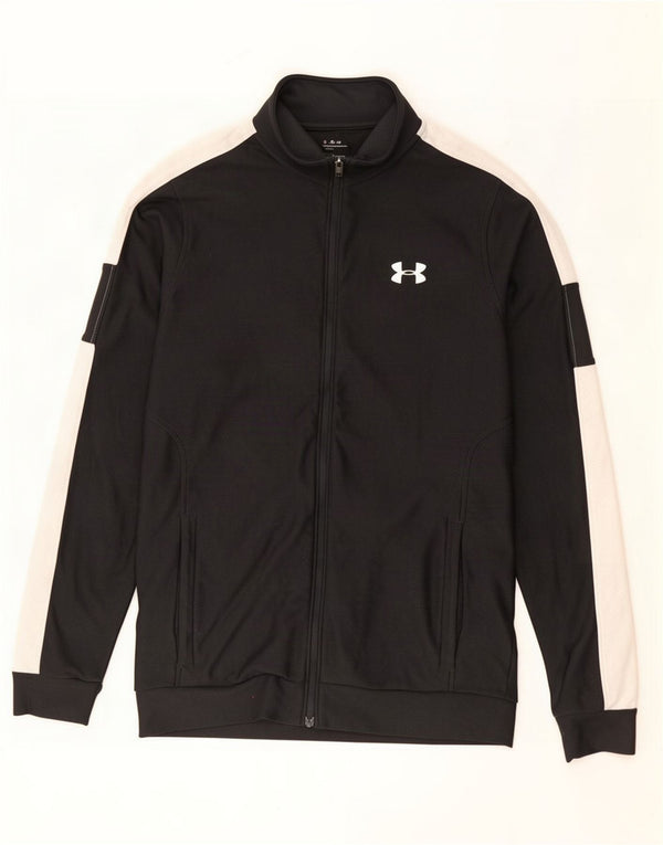 Under Armour Mens Tracksuit Top Jacket Small Black Colourblock Polyester
