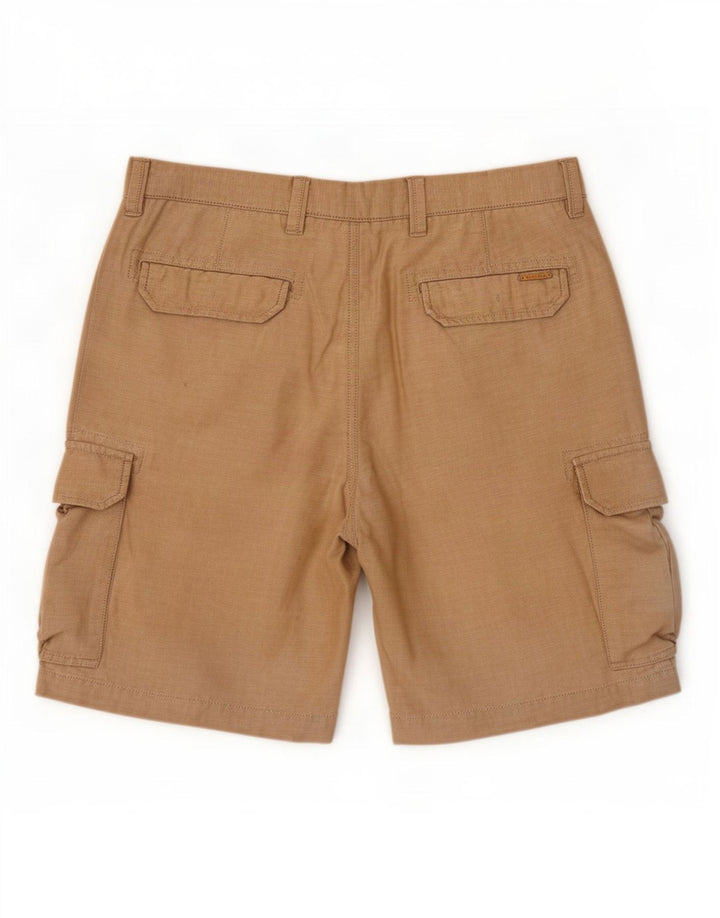 Massimo Dutti Mens Cargo Shorts EU 38 Small W30 Beige Cotton